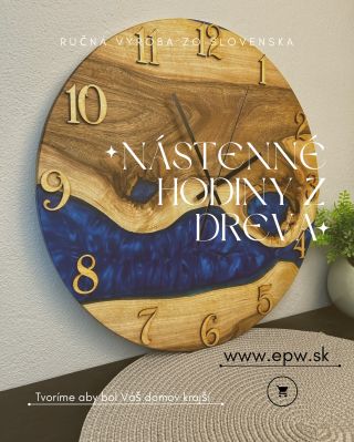 ✨ Ručne vyrábané drevené hodiny ✨ Spojenie prírodného dreva a živice vytvára jedinečný dizajn, ktorý dodá vášmu domovu...
